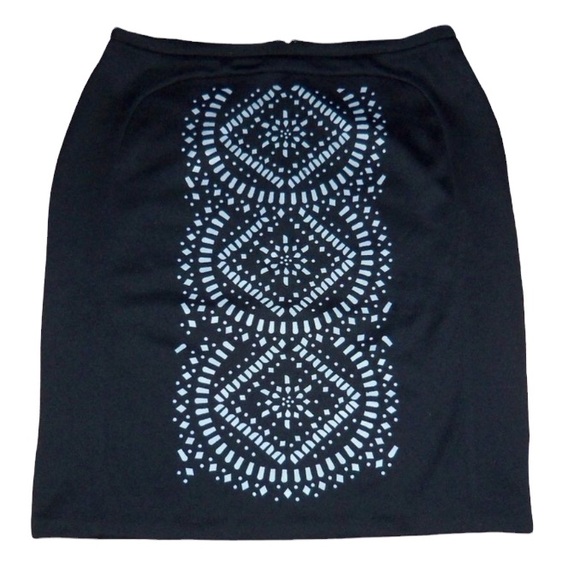Worthington Black White Cut Out Skirt - Size 10 - Picture 5 of 7